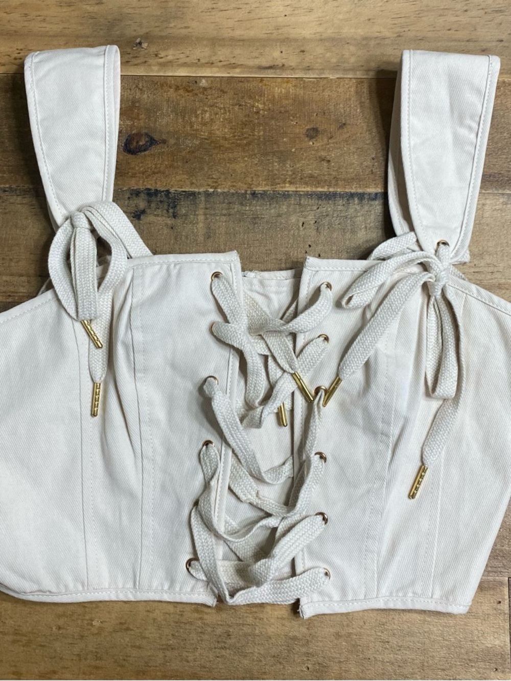 Lena Lace-Up Corset Tank Top